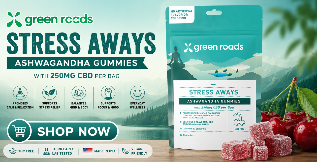 Green Roads Stress Aways Ashwagandha Gummies 250mg