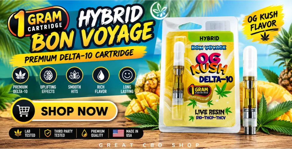 Bon Voyage Delta-10 1g Cartridge