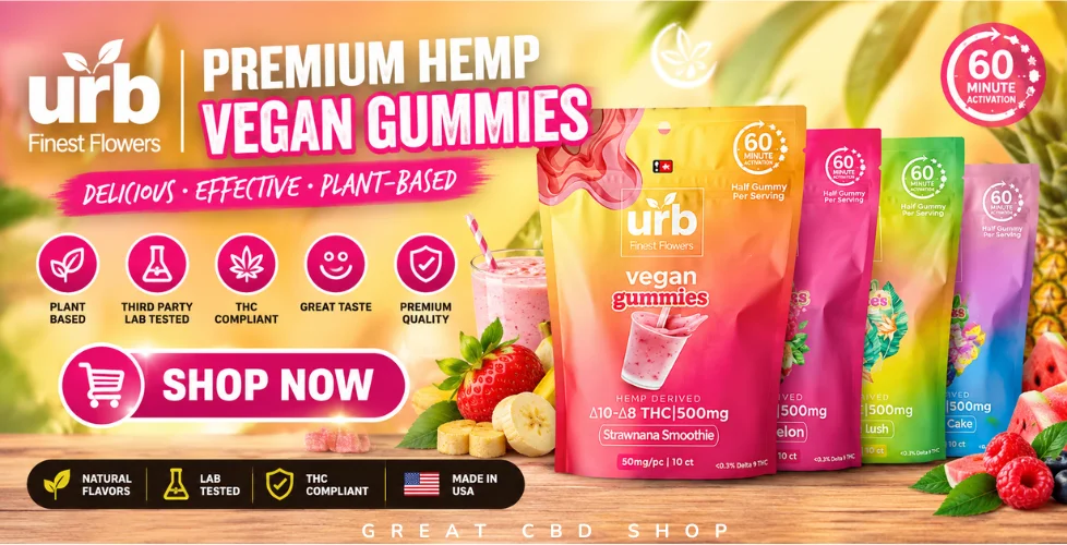 URB Delta 8 – Delta 10 Vegan Gummies