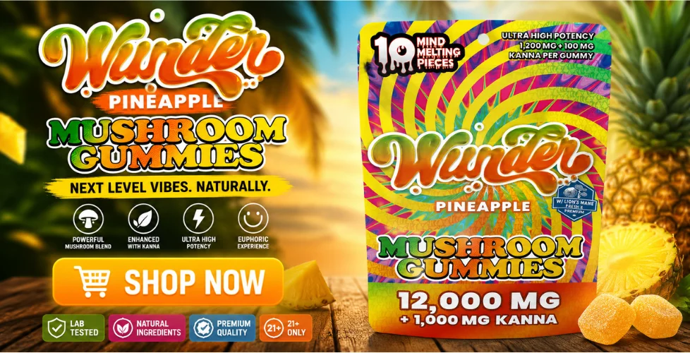 Wunder Mushroom 12000mg + Kanna 1000mg Gummies