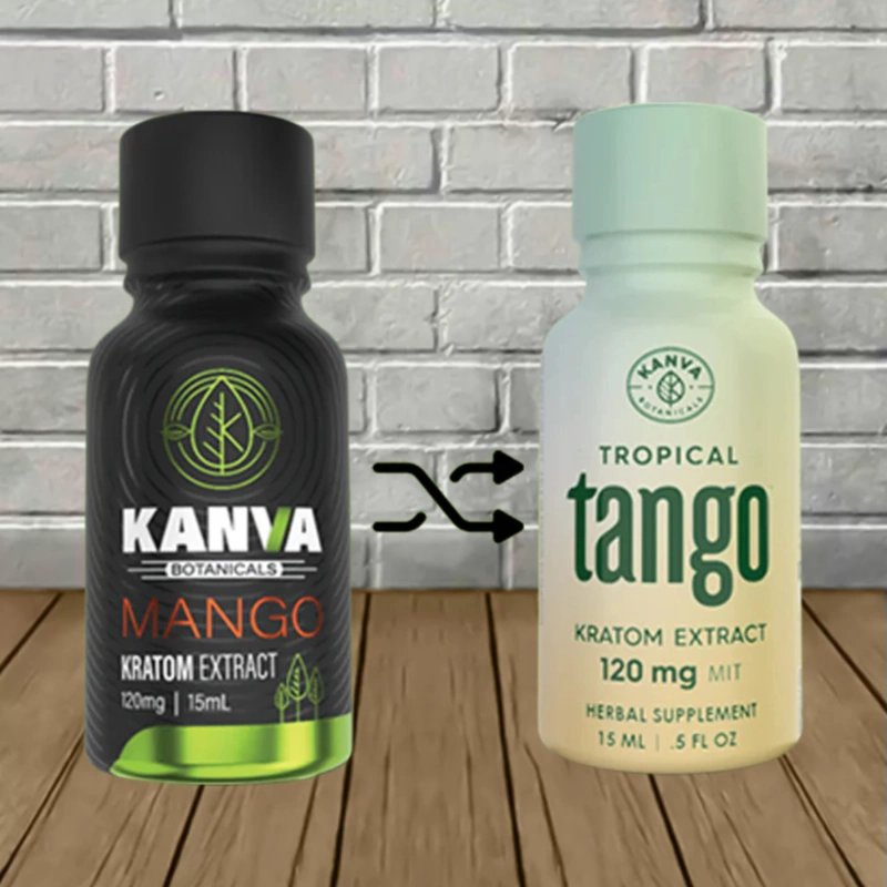 Kanva Botanicals Liquid Kratom Extract Shot--120mg MIT new look