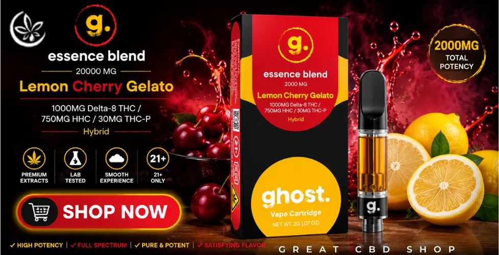 Ghost Essence Blend D8 + THCP Vape Cartridge 2g