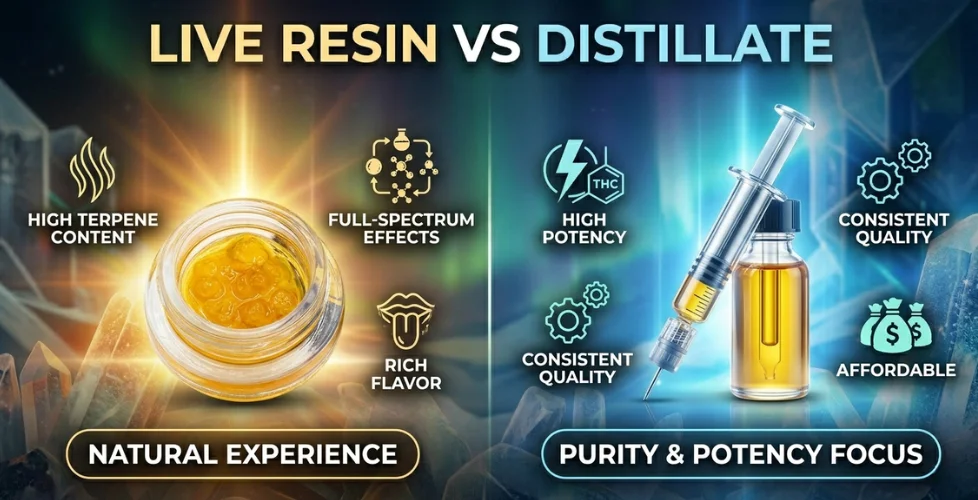 Live Resin vs Distillate Comparison