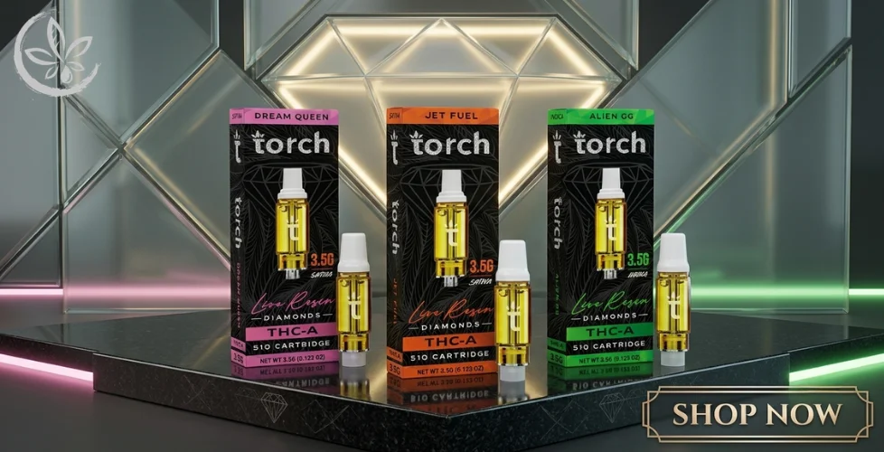Torch Live Resin Diamonds THCa Cartridge 3.5g