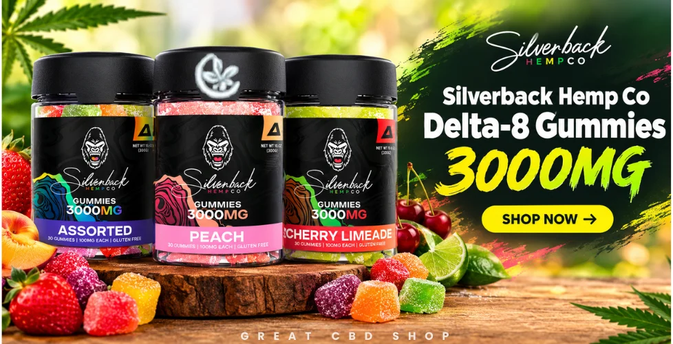 Silverback Hemp Co D8 THC Gummies 3000mg