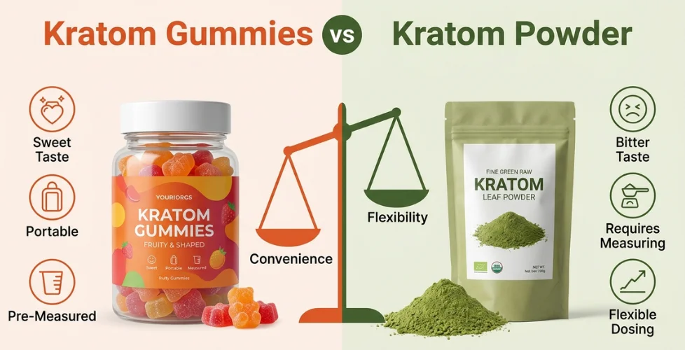 Kratom Gummies vs Kratom Powder 
