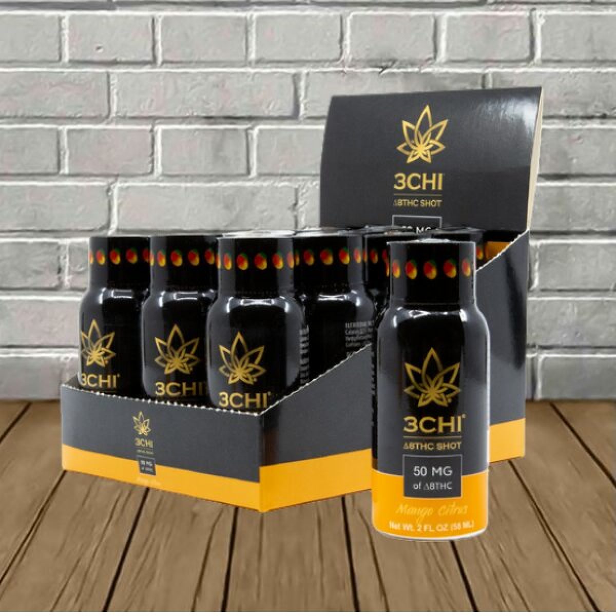 3Chi Delta 8 THC Shots 50mg Mango - Great CBD Shop