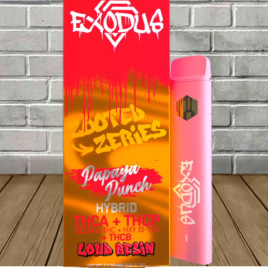 Exodus Live Resin Zooted Series Disposable 2.2g Berry Gelato (Indica) Strain