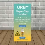 Urb Saucy THC Diamonds Vape Cartridge 2.2ml Juicy Fruit Hybrid