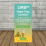 Urb Saucy THC Diamonds Vape Cartridge 2.2ml Lime Sherbert Punch Sativa