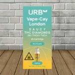 Urb Saucy THC Diamonds Vape Cartridge 2.2ml Slurricane Indica