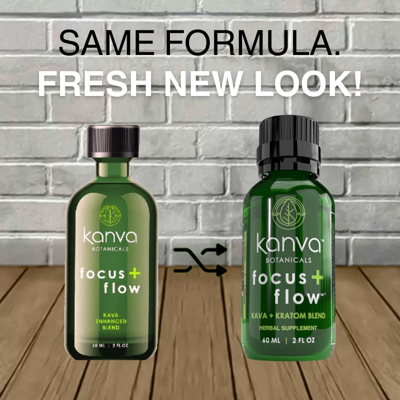 Kanva Botanicals Kratom + Kava Shot 2oz--new packaging