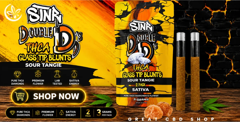 STNR Double D’s THCA Glass Tip Blunts 3g
