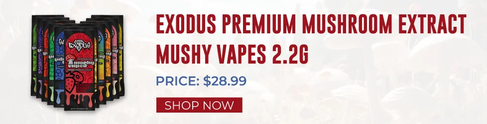 Exodus Premium Mushroom Extract Mushy Vapes 2.2g