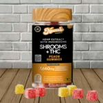 Numb Cannabis Co Live Resin Shrooms + THC Gummies 7660mg-Peach -- 20ct Jar