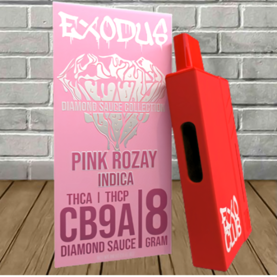 Exodus CB9A + THCa + THCP Diamond Sauce Disposable 8g Pink Rozay (Indica)