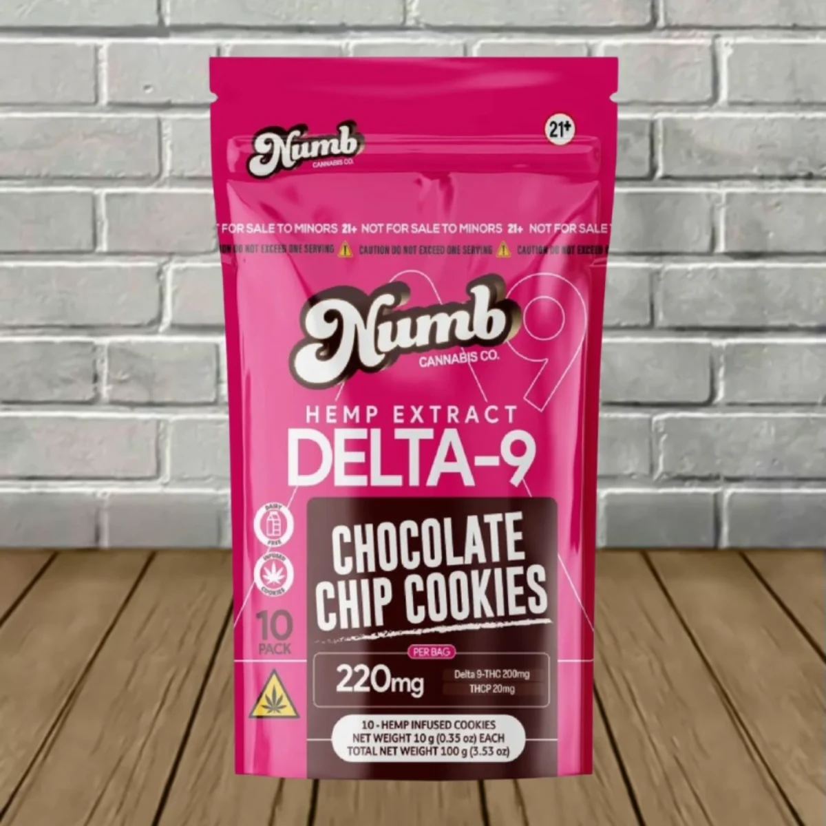 Numb Cannabis Co D9 | THCp Chocolate Chip Cookies 220mg - Great
