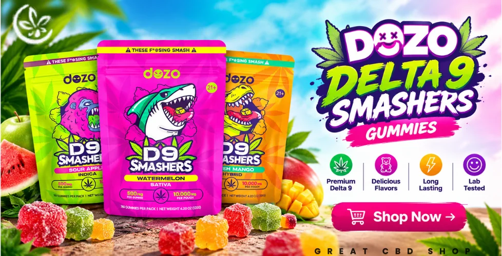 Dozo Delta 9 THC Smashers Blend Gummies 500mg