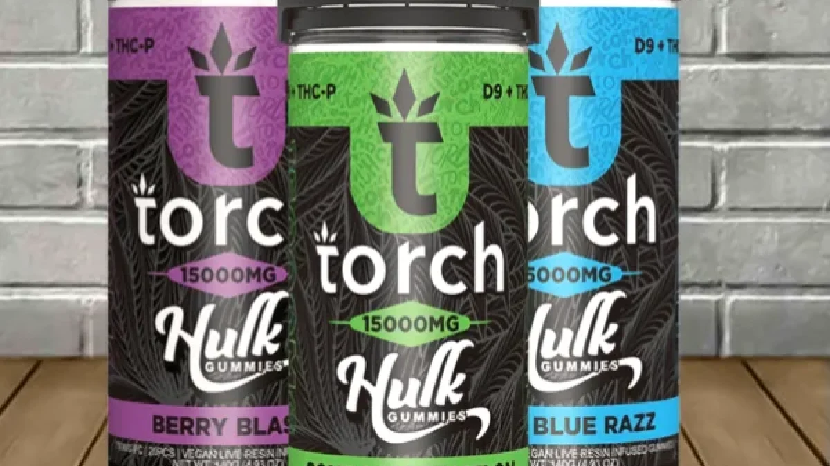 Torch Live Resin D9 + THCP Hulk Gummies 15000mg - Great CBD Shop