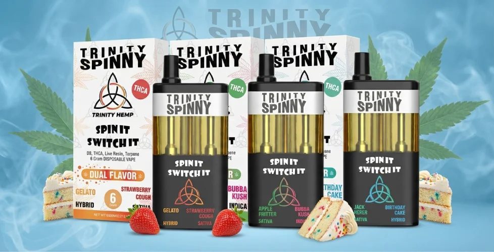 Trinity Spinny Vape – Trinity Spinny THCa Disposable 6g