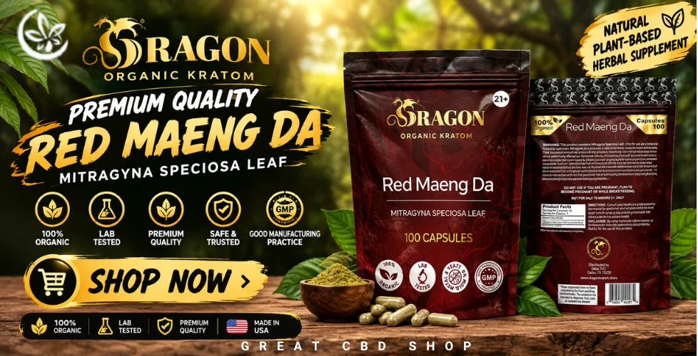 Dragon Organic Red Maeng Da Kratom Capsules