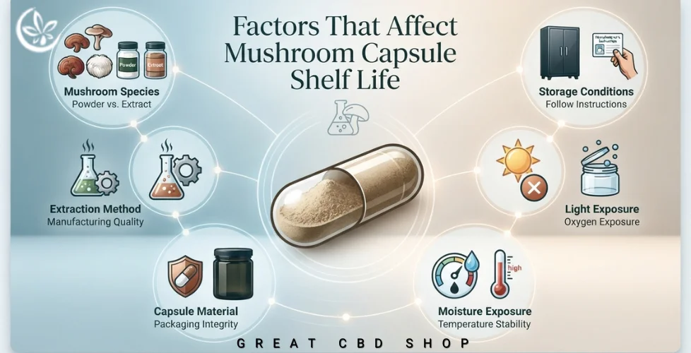 Factors That Affect Mushroom Capsule Shelf Life