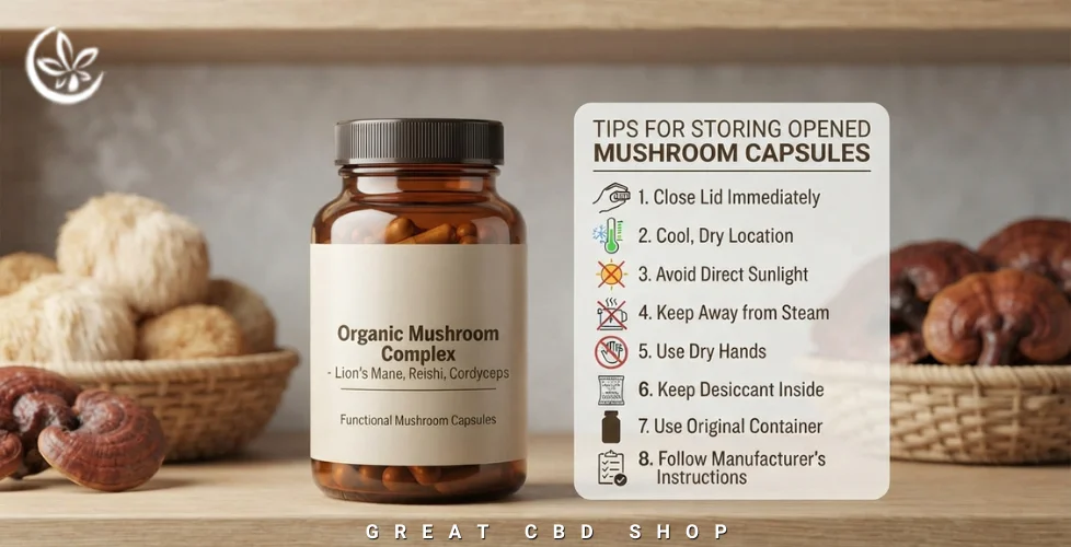Tips for Storing Opened Mushroom Capsules