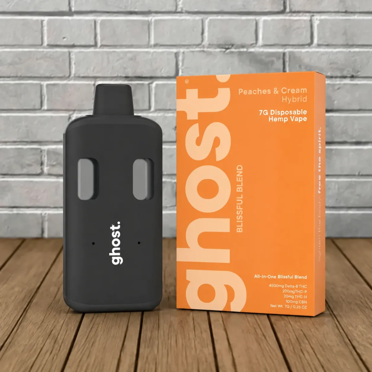 ghost blissful blend 7g peaches n cream hybrid vape