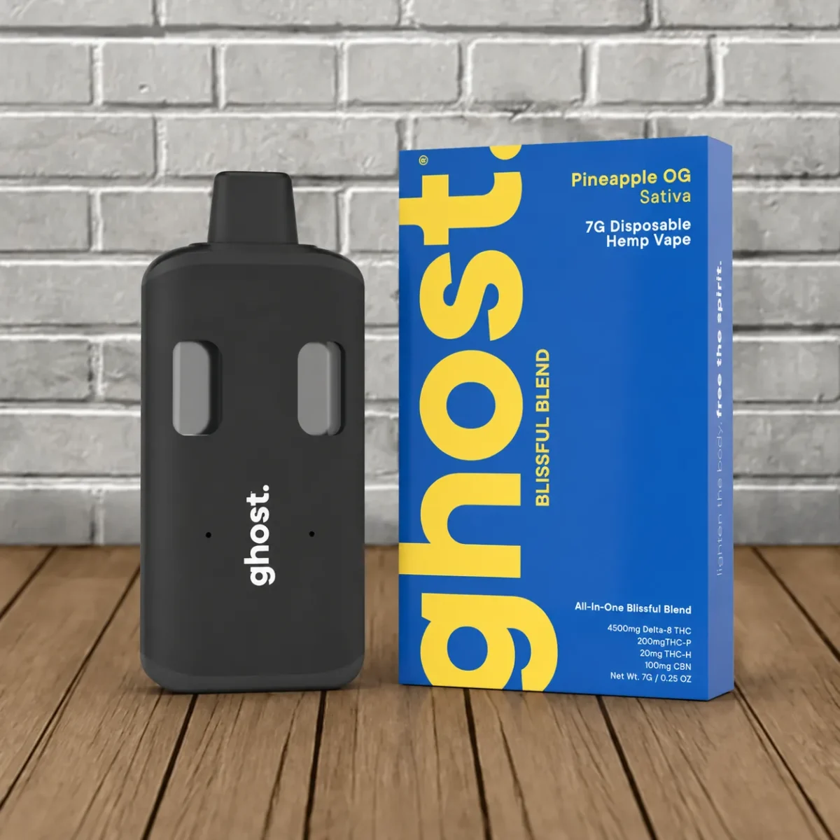 ghost blissful blend 7g pineapple og sativa vape