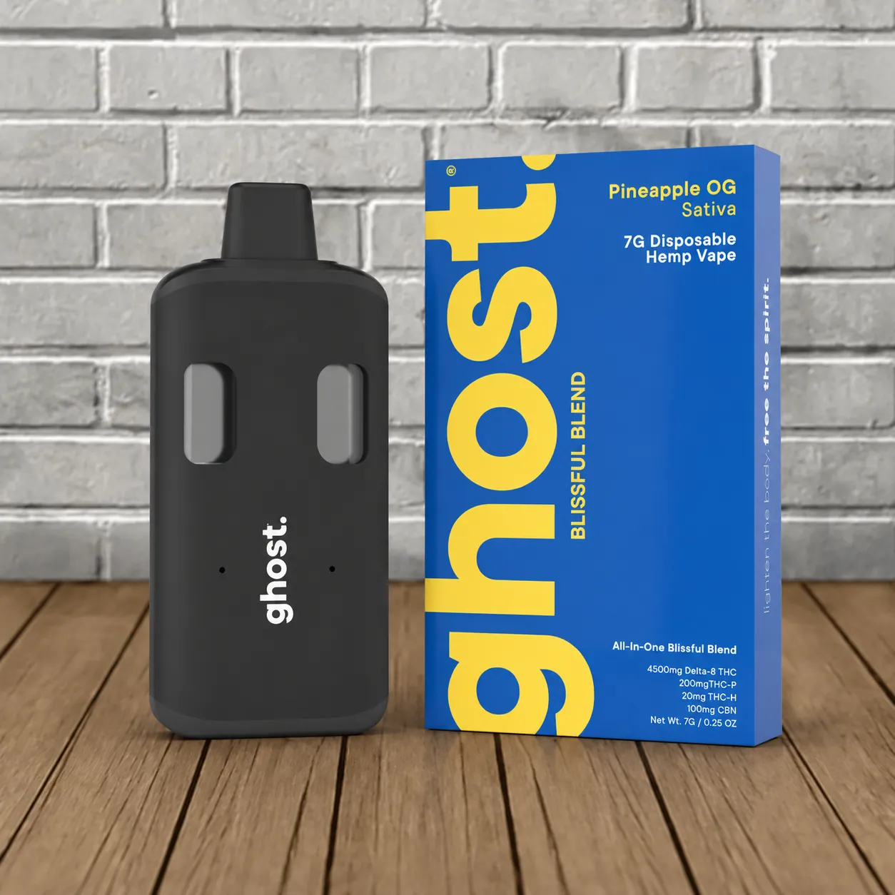 ghost blissful blend 7g pineapple og sativa vape