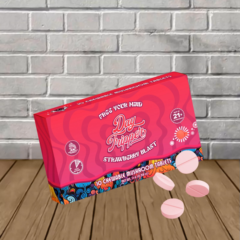 DayTripper Legal Psychedelics Mushroom Tabs - Strawberry 10ct