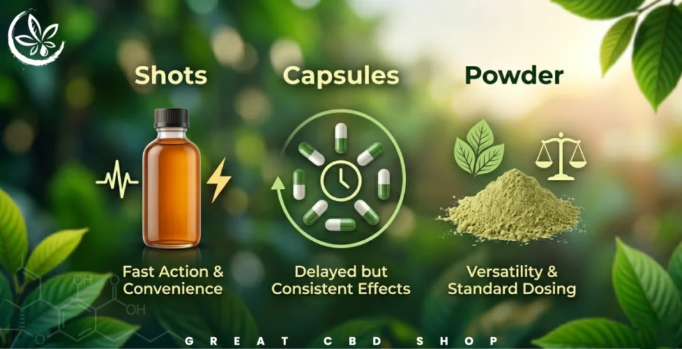 Kratom Shots vs Other Forms