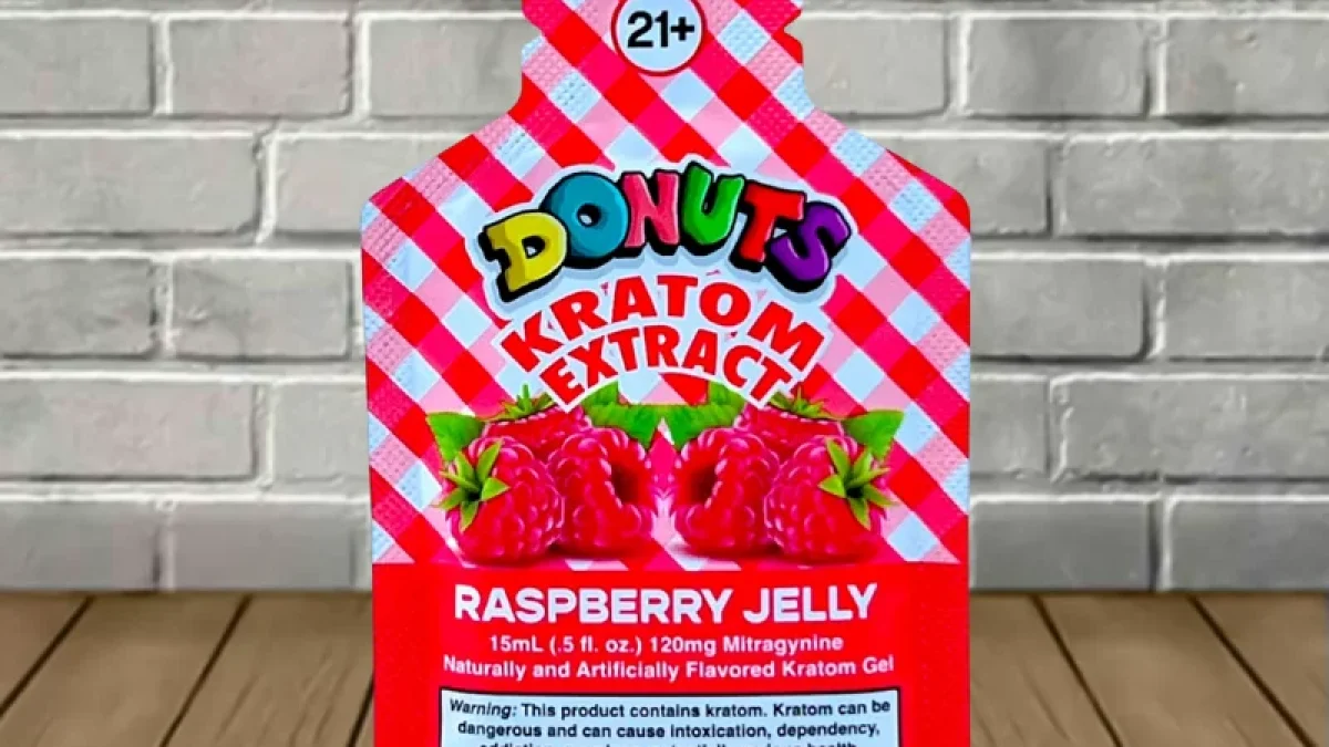 Donuts Raspberry Jelly Kratom Extract Gel Pouch 120mg - Great CBD Shop