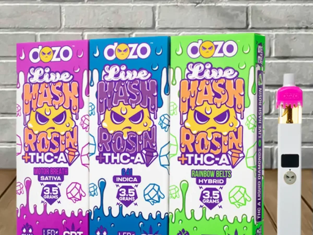 Dozo Live Hash Rosin + THCa Diamond Disposable 3.5g - Great CBD Shop