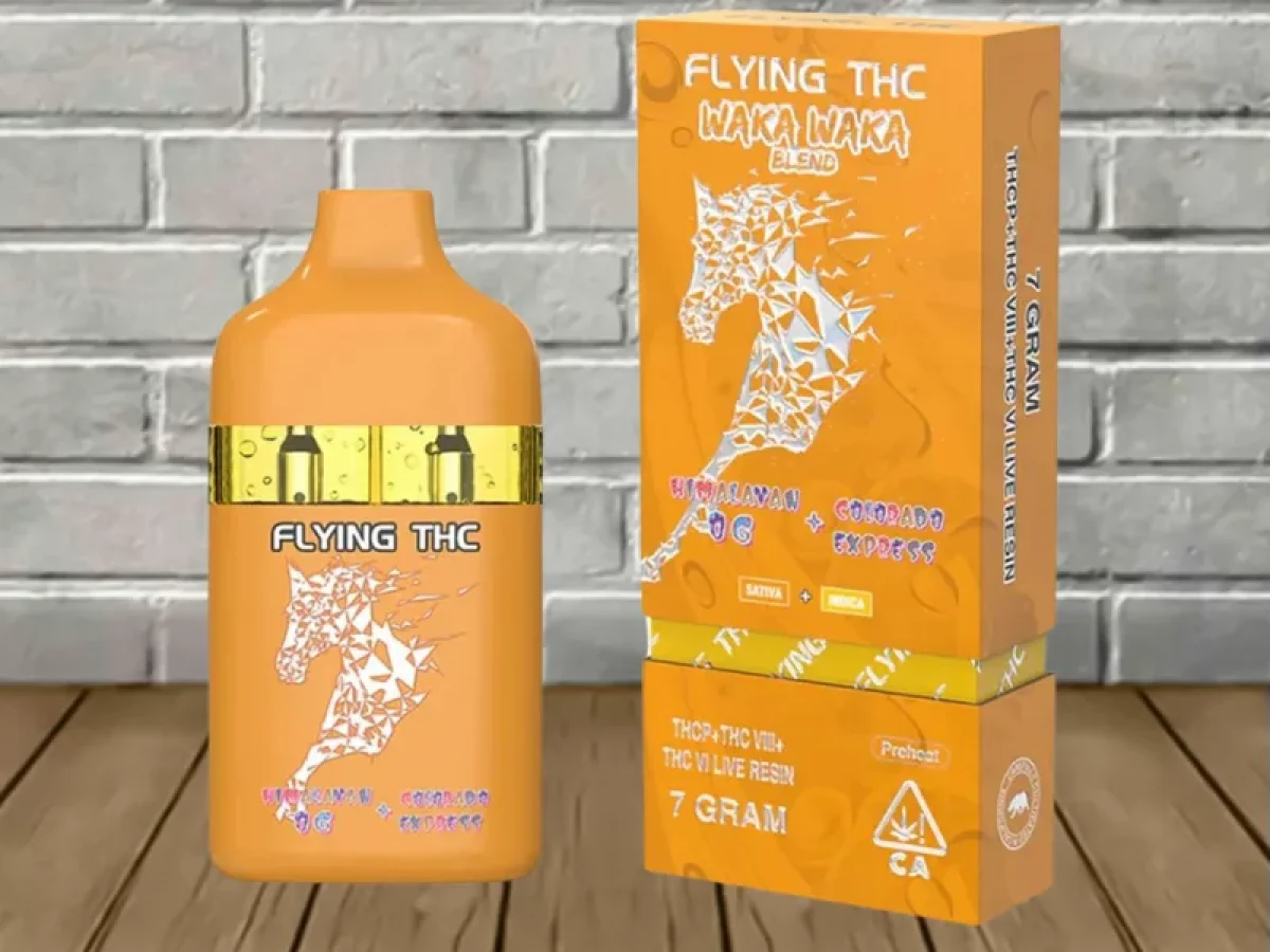 Flying THC Waka Waka Blend Disposable 7g - DISCONTINUED - Great CBD Shop Flying THC Waka Waka Blend Disposable 7g - DISCONTINUED - Great CBD Shop
