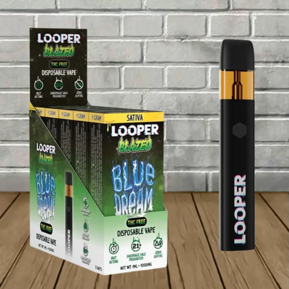 looper vapes Looper Blazed THC Free Disposable 1g