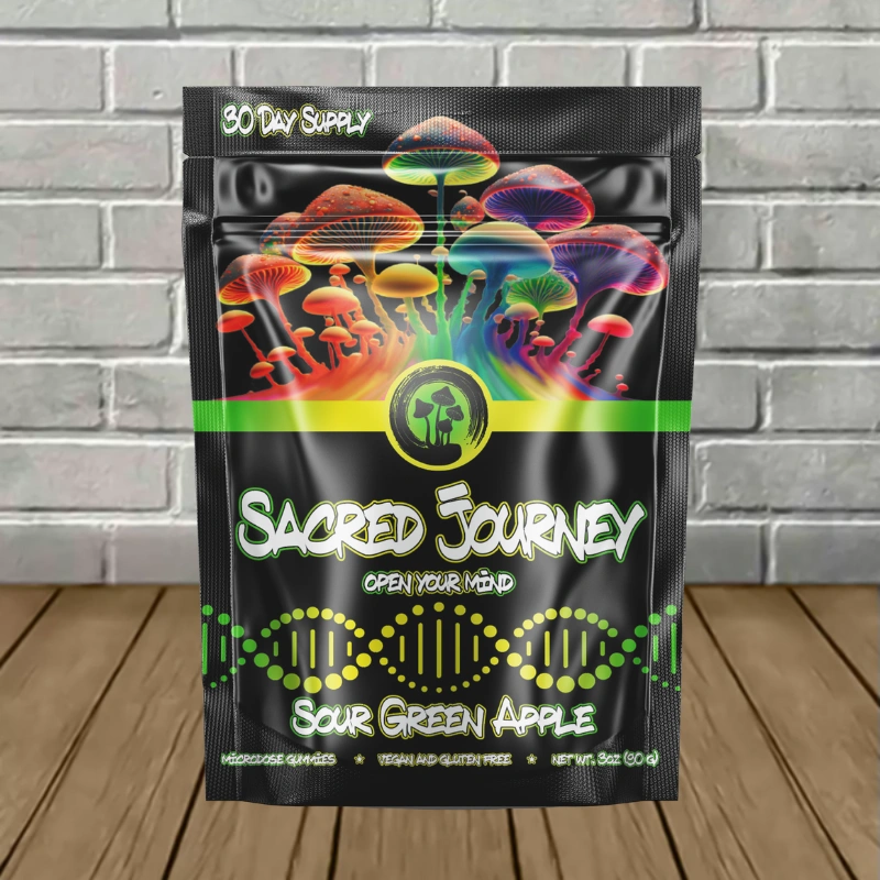 Sacred Journey Magic Mushroom Gummies 30ct -Sour Green Apple -- 30ct Single Pack