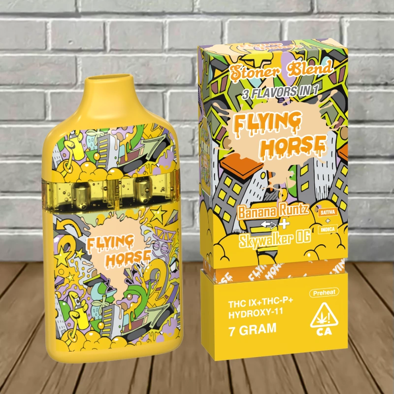 Flying Horse Stoner Blend Disposable 7g-Banana Runtz -- Sativa + Skywalker OG -- Indica