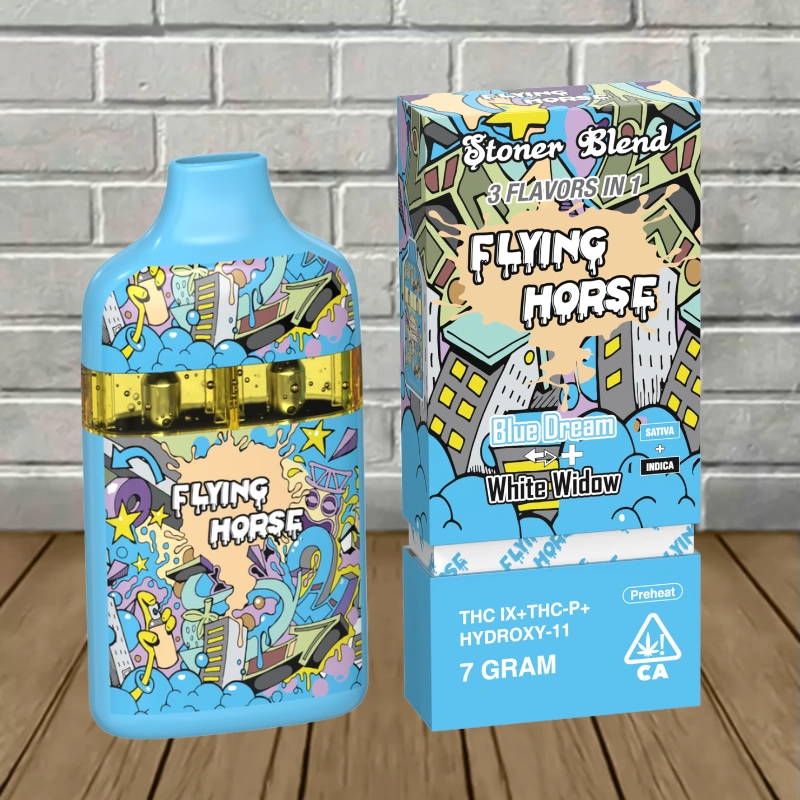Flying Horse Stoner Blend Disposable 7g-Blue Dream -- Sativa + White Widow -- Indica
