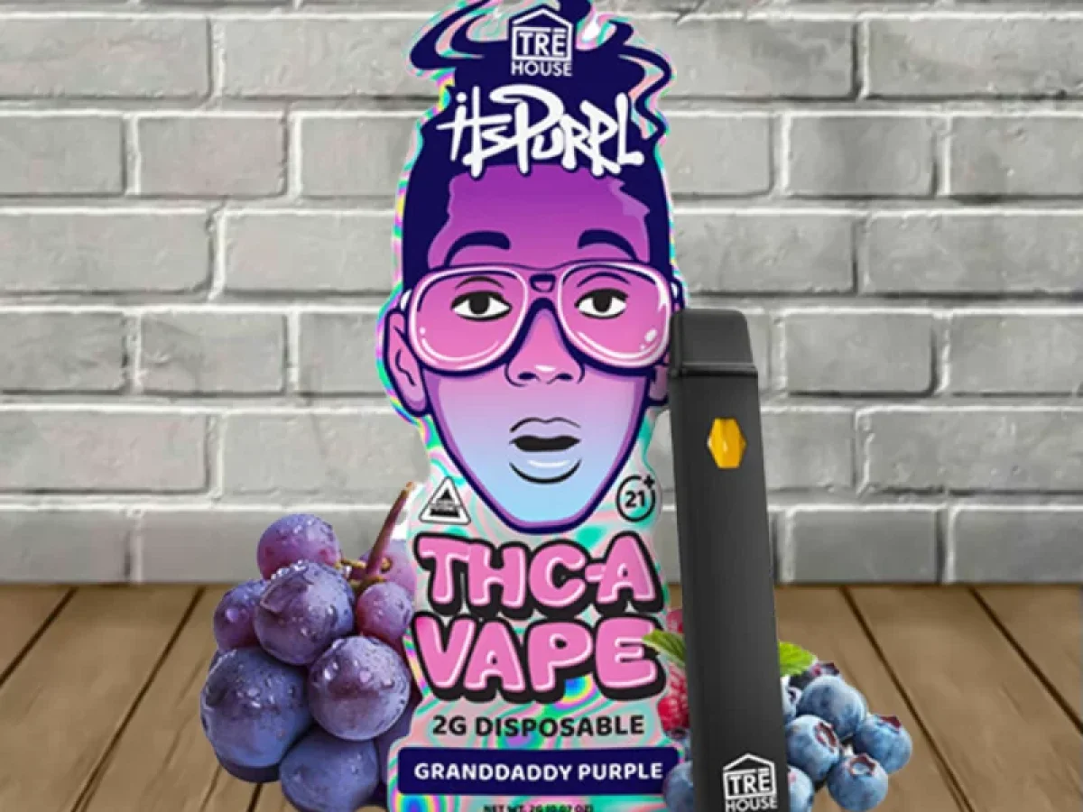 in house 2g disposable vape how to use Tre House Its Purpl Live Rosin THCa Disposable 2g
