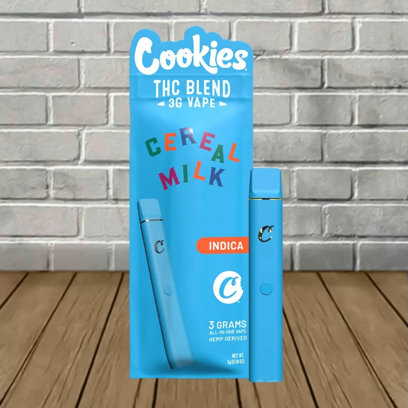 Cookies THC Blend Disposable Vape 3g-Cereal Milk--Indica--DISPOSABLE