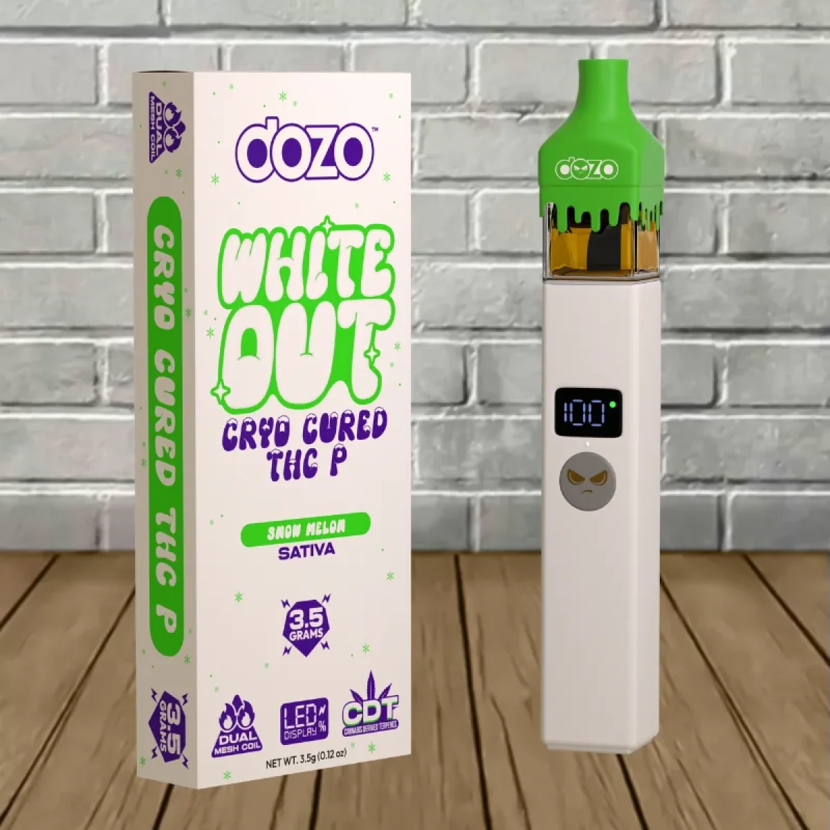 Dozo White Out Cryo Cured THCP Disposable 3.5g - Great CBD Shop Dozo White Out Cryo Cured THCP Disposable 3.5g - Great CBD Shop