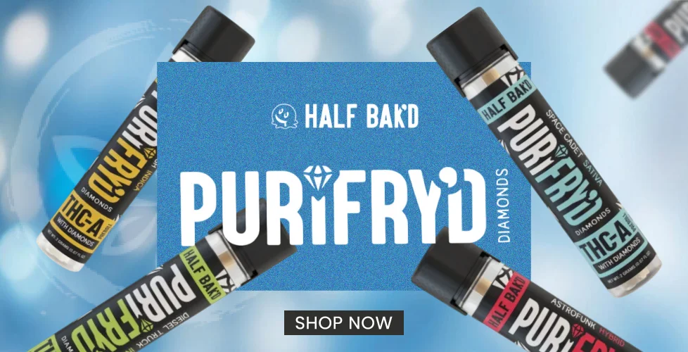 Half Bak’d Purifry’d Diamonds THCa Pre-Rolls 2g