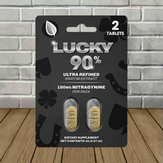 Zion Herbals Lucky 90 90% Kratom Extract Tablets - 2ct Blister Pack