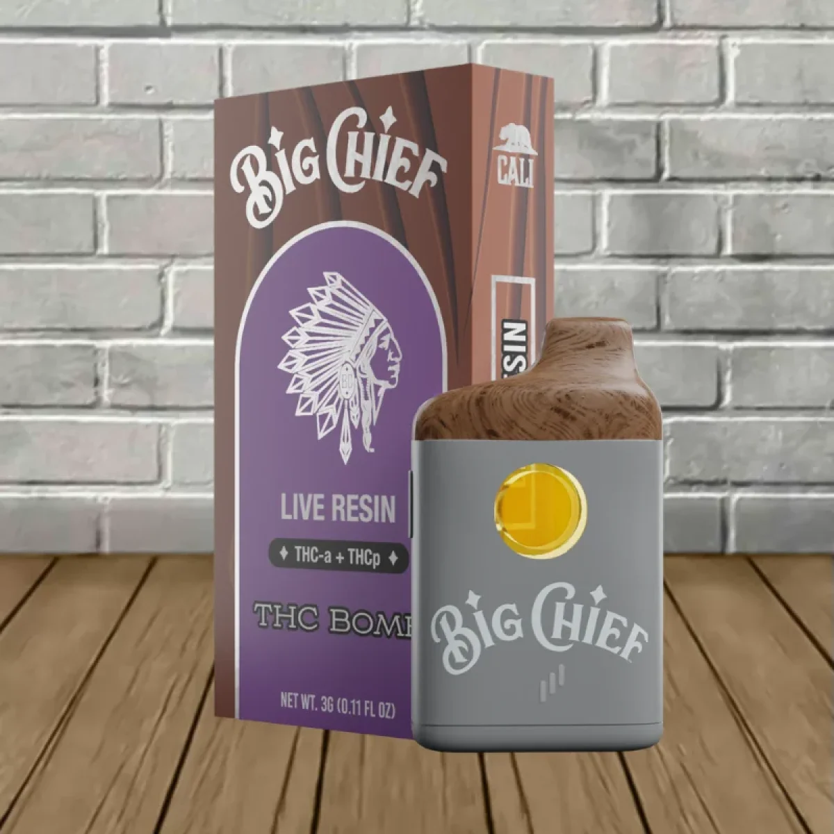 Big Chief Live Resin THCa + THCp 3g Disposable Vape - Great CBD Shop