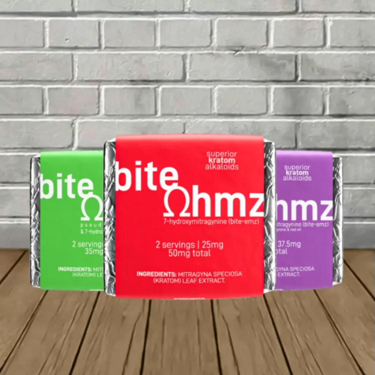 Bite Ohmz 7-Hydroxy Infused Chocolate Squares | 3 Pack - Great CBD