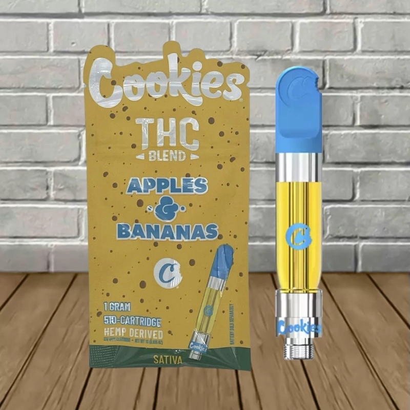 Cookies THC Blend Live Terpenes 1g Vape Cartridge-Apples & Bananas -- Sativa -- CARTRIDGE