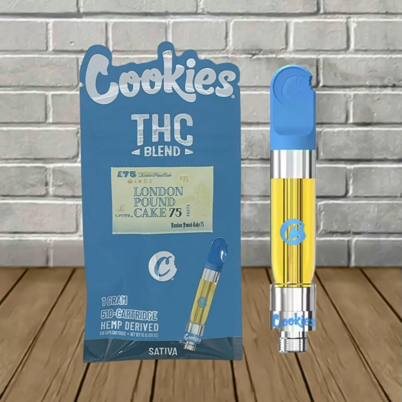 Cookies THC Blend Live Terpenes 1g Vape Cartridge-London Pound Cake -- Hybrid -- CARTRIDGE