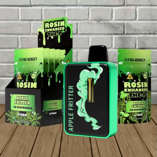 Flying Monkey Live Rosin Enhanced THCp Disposable 2g-Apple Fritter -- Hybrid -- DISPOSABLE