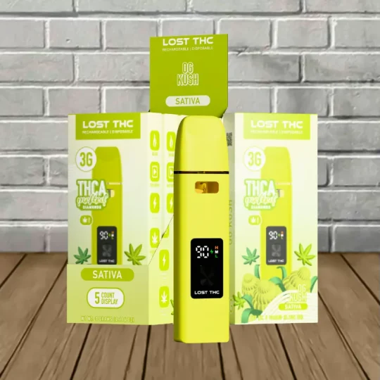 lost thc og kush vape Lost THC V4 3g THCA Disposable Vape